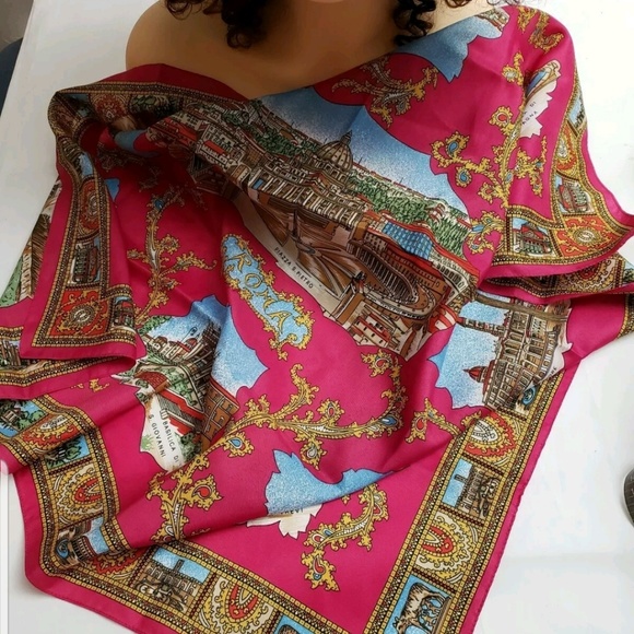 Italy vintage authentic souvenir Rome 31'"X31" - Picture 3 of 5